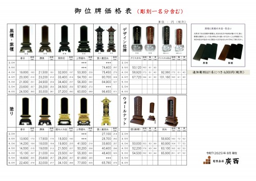 位牌価格表202508_page-0001